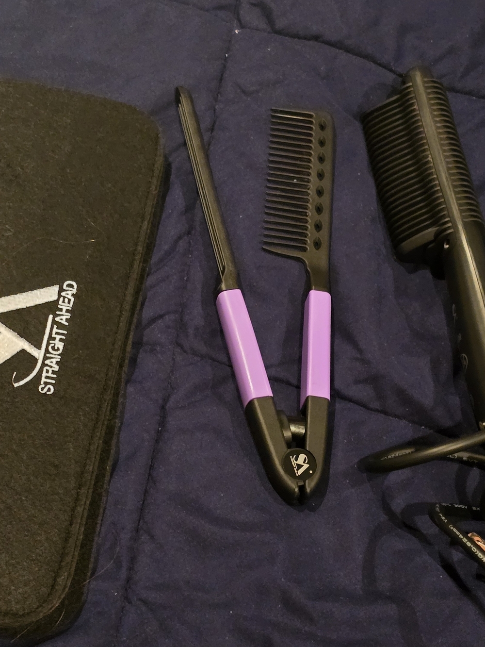 Straight Ahead Purple Hair Straightening Comb & Styler
